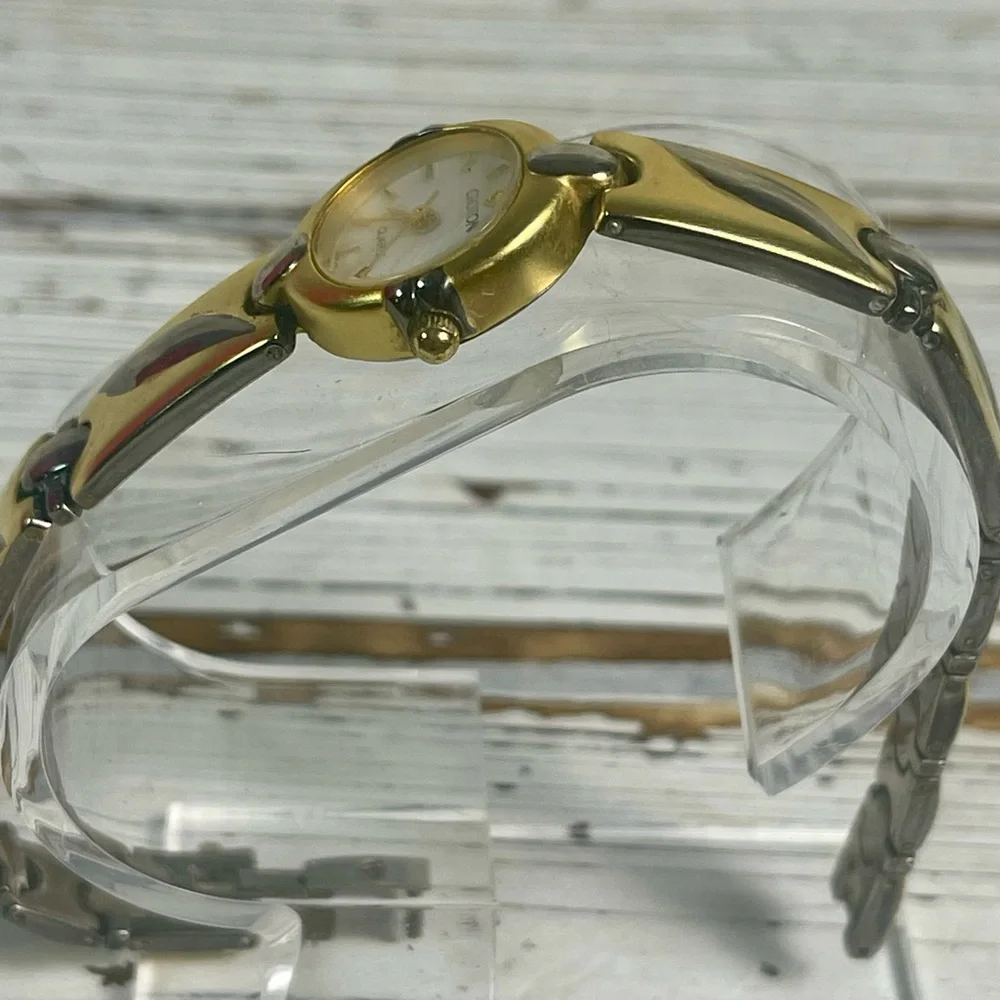 NEW BATTERY Vintage 90's Croton Ladies Watch Two-tone Gold Silver Japan Movement